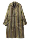 Needles Balcollar Striped Coat In Multi