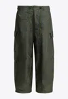 Needles Utility Cargo Trousers Drawstring Style In Green