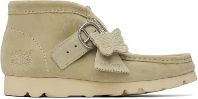 Needles Beige Clarks Edition Walla Strap Desert Boots In Maple Suede