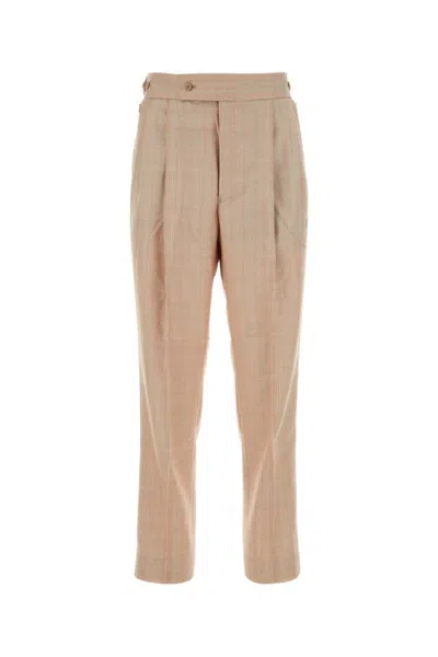 Needles Beige Embroidered Polyester Blend Trouser