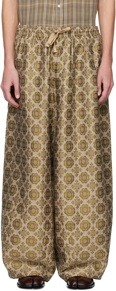 Needles Beige H.d.p. Trousers In A-beige