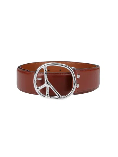 Needles Belt "peace Buckle" In Brown