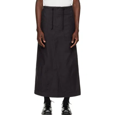 Needles Black Back Sateen String Fatigue Skirt
