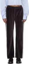 Needles Black Boot-cut Track Pants In B-charcoal