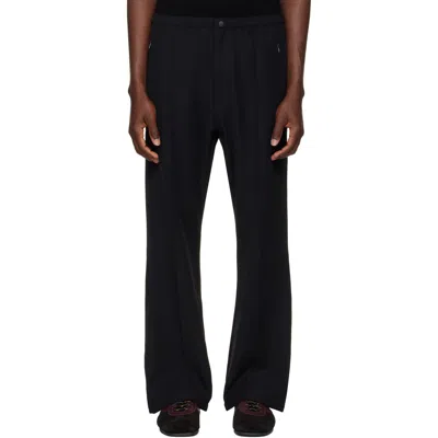 Needles Black Cavalry Twill Warm Up Trousers In C-black