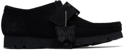 Needles Black Clarks Originals Edition Walla Strap Lo Loafers In Black Suede