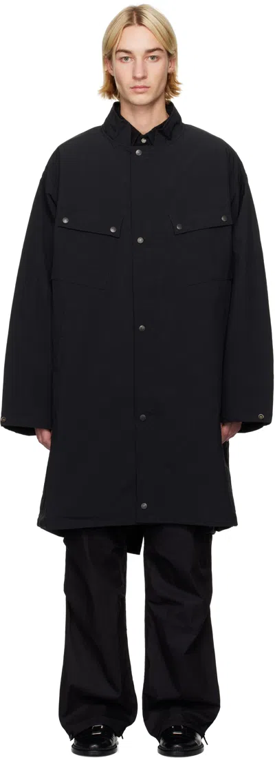 Needles Black C.p. Coat In B-black
