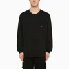 NEEDLES NEEDLES BLACK CREW-NECK SWEATSHIRT WITH EMBROIDERY