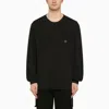 NEEDLES NEEDLES BLACK CREW NECK SWEATSHIRT WITH EMBROIDERY