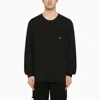 NEEDLES NEEDLES BLACK CREW NECK SWEATSHIRT WITH EMBROIDERY