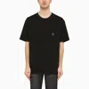 Needles Solid Color Mock-neck T-shirt With Butterflyembroidery In Black