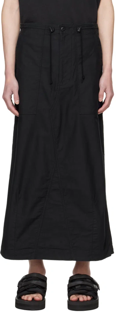 Needles Black String Fatigue Skirt In C-black