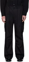 Needles Black Field Cargo Pants In B-black