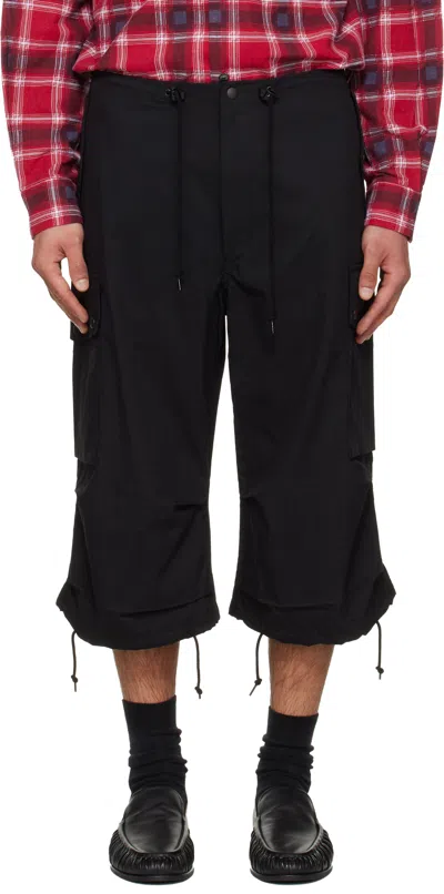 Needles Black Field Cargo Shorts