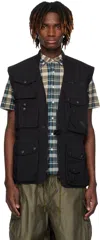 Needles Black Field Vest In B-black