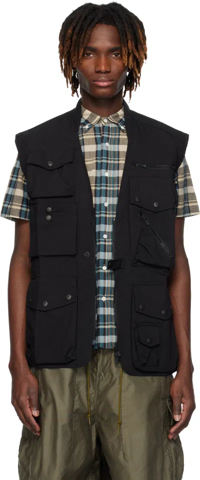 Needles Black Field Vest In B-black