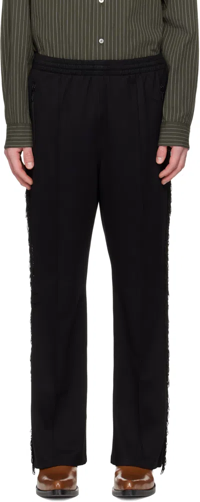 Needles Black Fringe Boot-cut Track Pants