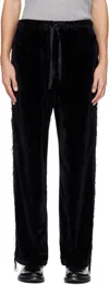 Needles Black Fringe String Easy Track Pants In B-black