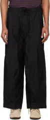 Needles Wide-leg Cargo Trousers In B-black
