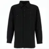 Needles Black Long-sleeve Shirt Jacket With Classic Collar And Tailored Fit In Black