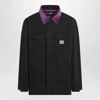 Needles Lumberjack Shirt Jacket Collar Contrasting In Black