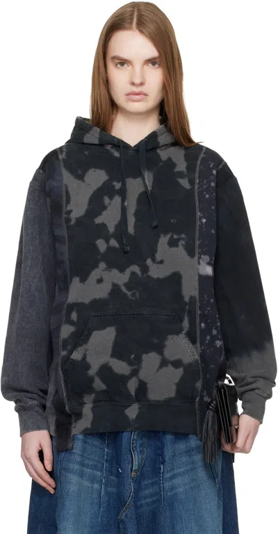 Needles Black Mishmash 5 Cut Hoodie In Multi
