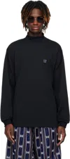 NEEDLES BLACK MOCK NECK T-SHIRT