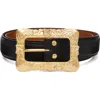 Needles Black Papillon Square Buckle Belt In Black