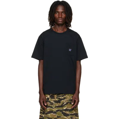 Needles Black Poly Jersey S/s Crew Neck T-shirt