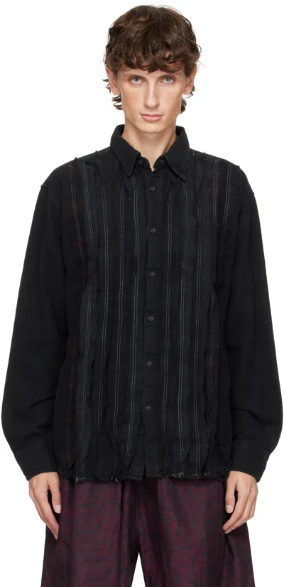 Needles Black Rebuild Ribbon Shirt In C-black