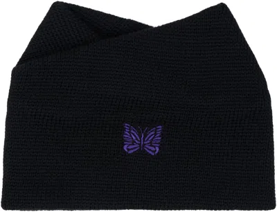 Needles Black Wool Neck Warmer In D-black