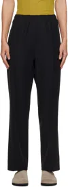 Needles Black W.u. Straight Trousers In D-black
