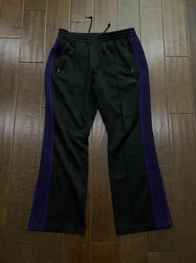 Pre-owned Needles Black/purple H.d Flared Trackpants