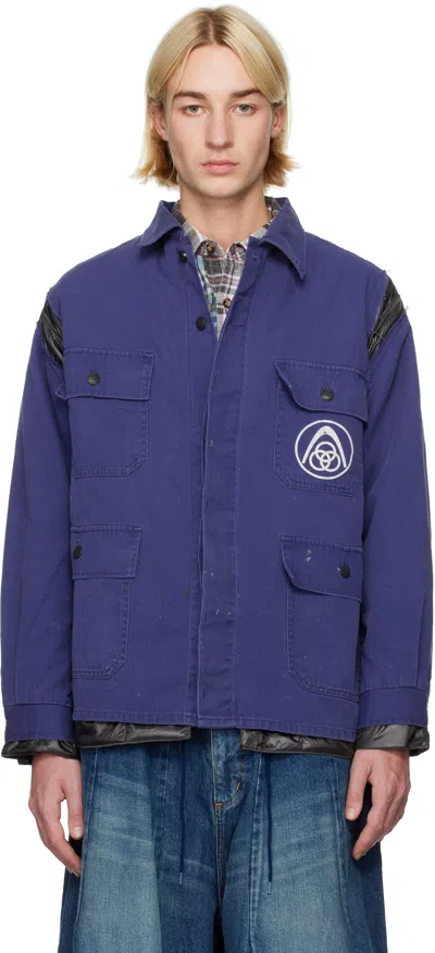 Needles Blue Covered Jacket In Assorted