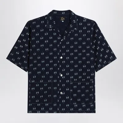 Needles Blue Denim Shirt With Bow Ties In Black