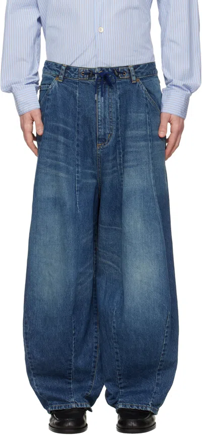 Needles Blue H.d. Jeans In Multi