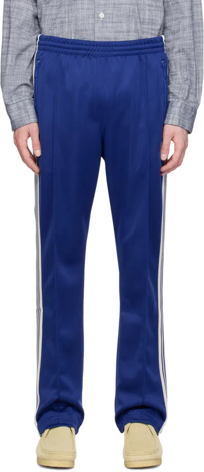 Needles Blue Narrow Track Pants In C-royal