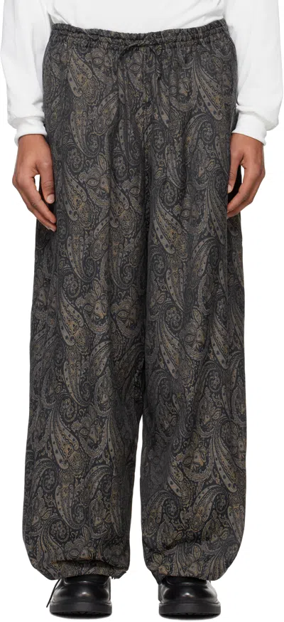 Needles Blue Paisley H.d. Trousers In A-paisley