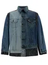 Needles Blue Patchwork Asymmetric Jacket In Blue