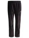 Needles Velvet Trousers With Elastic Waistband And Side Stripes In Purple
