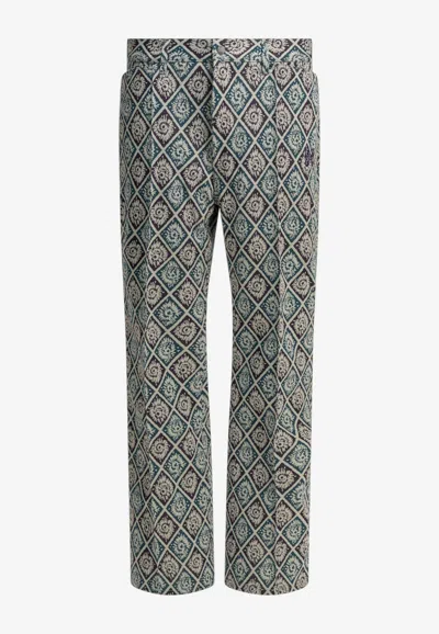 Needles Boot-cut Printed Pants In Multicolor