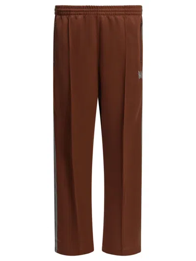 Needles Bordeaux Polyester Sports Pants In Burgundy
