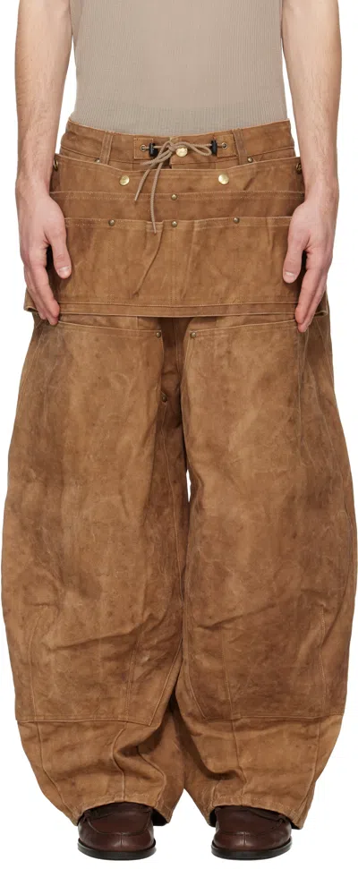 Needles Brown Apron Painter Trousers