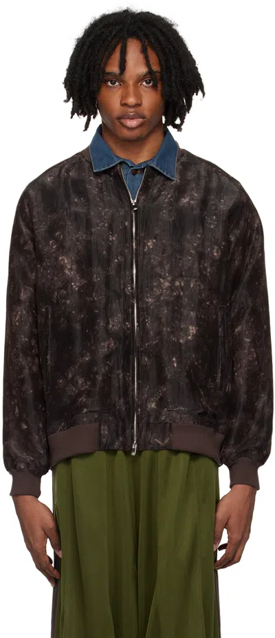 Needles Brown B.b. Bomber Jacket In A-brown