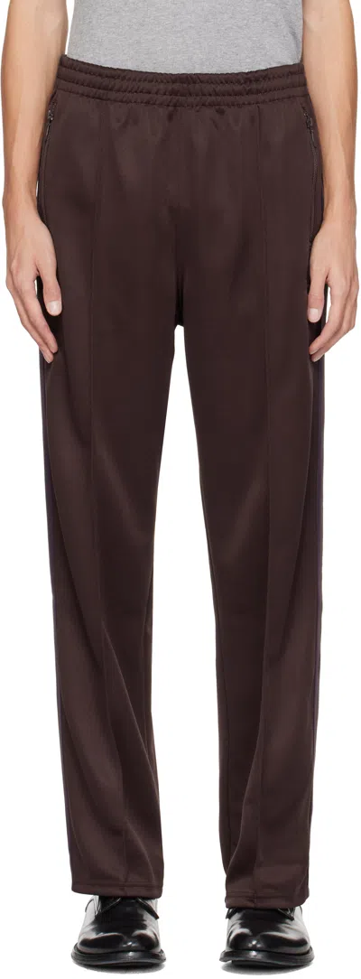Needles Brown Boot-cut Track Pants In B-dk.brown