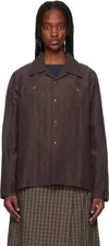 Needles Brown Cowboy One-up Shirt In A-bordeaux