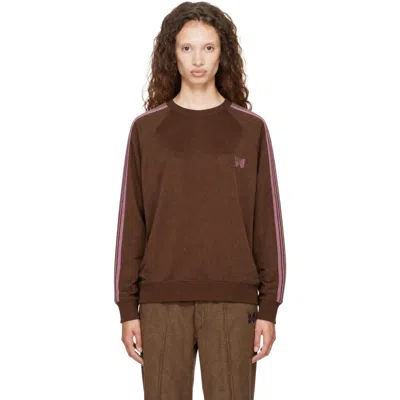 Needles Brown Crewneck Track Sweatshirt