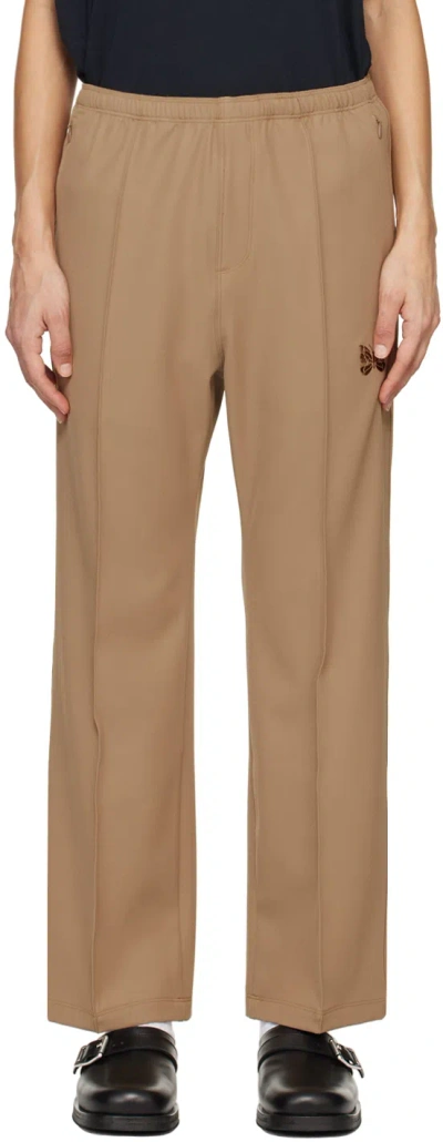 Needles Brown Drawstring Trousers In A-khaki