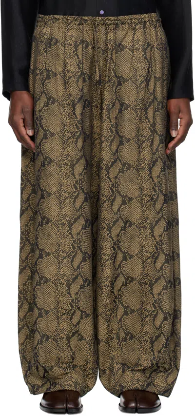Needles Brown H.d. Trousers In A-brown