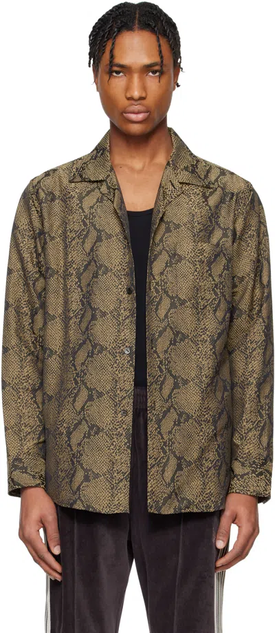 Needles Brown One-up Shirt In A-brown
